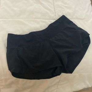 Lululemon black running shorts